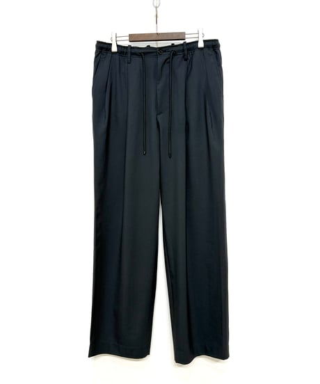 【26SS】 MARKAWARE Organic Wool 2/80 Tropical Double Pleated Easy Trousers -Charcoal-