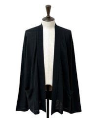 【26SS/残り1点】 MARKAWARE / Hemp Knit / Japanese Cardigan -Black-