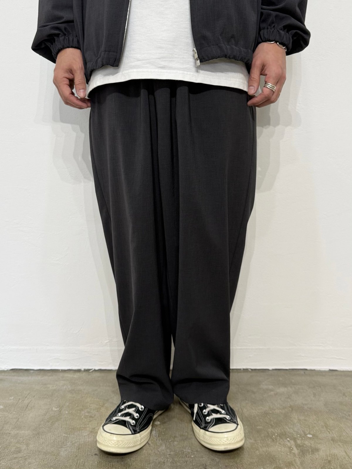26SS】 YOKO SAKAMOTO / RELAX EASY PANTS -CHARCO