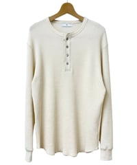 【残り1点】 Urig / 4B HENRYNECK WAFFLE L/S Tee -KINARI-