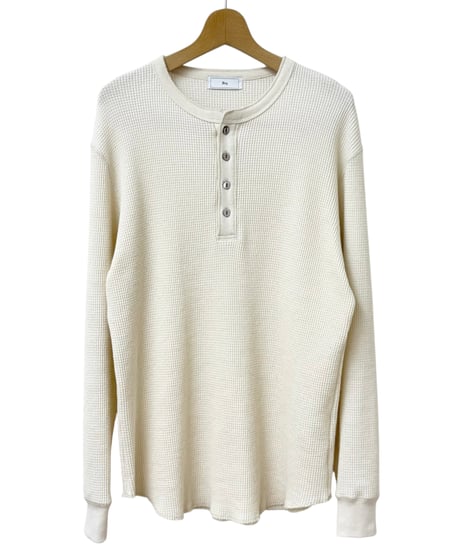 【残り1点】 Urig / 4B HENRYNECK WAFFLE L/S Tee -KINARI-