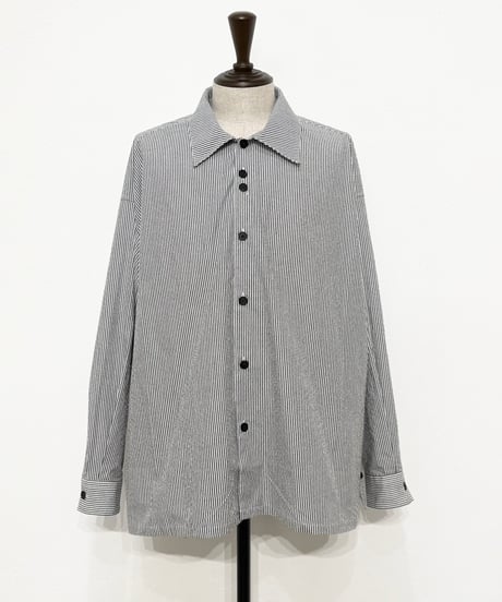 【26SS】 SHINYAKOZUKA / ROOMY SHIRT (ISSUE#8) -BLACK STRIPE-