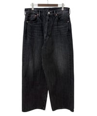 【26SS/残り1点】 YOKO SAKAMOTO / 5POCKET BAGGY PANTS "USED FADE" -FADE BLACK-