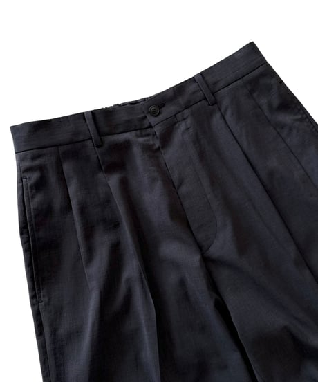 【26SS】 YOKO SAKAMOTO / DOUBLE PLEATED TROUSERS -CHARCOAL GRAY-