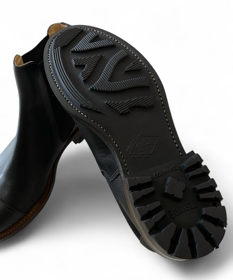 Post Production / Hunt-Boots -Embossed Vachetta -BLACK-