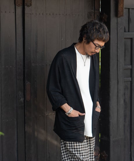 【26SS】 MARKAWARE / Hemp Knit / Japanese Cardigan -Black-