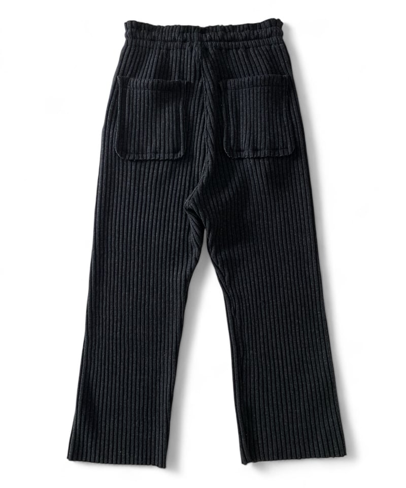 refomed / Wool Rib Knit Pants -CHARCOAL- | YURAGI