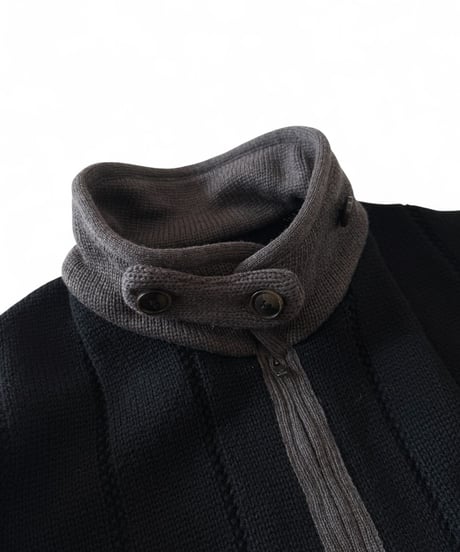 【SALE】 obafer / WOOL ZIP JACKET -BLACK-