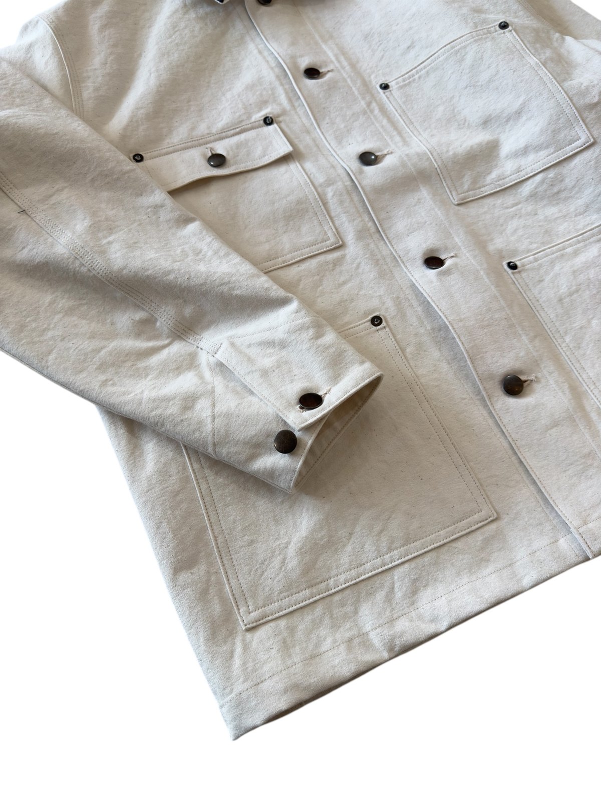 オーガニックコットンキャンバス / エンジニアードジャケット, White marka / ORGANIC COTTON CANVAS ENGINEERED JACKET