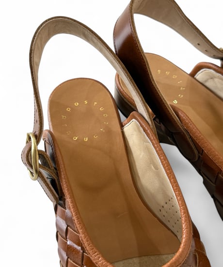 Post Production / FACE Sandals -Mesh Hand dyed cow-