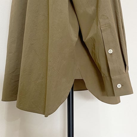 23AW BlancYM(ブランワイエム) Cotton wide shirts SAND TAUPE