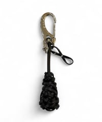 satou / take leather Keychain -kuro-