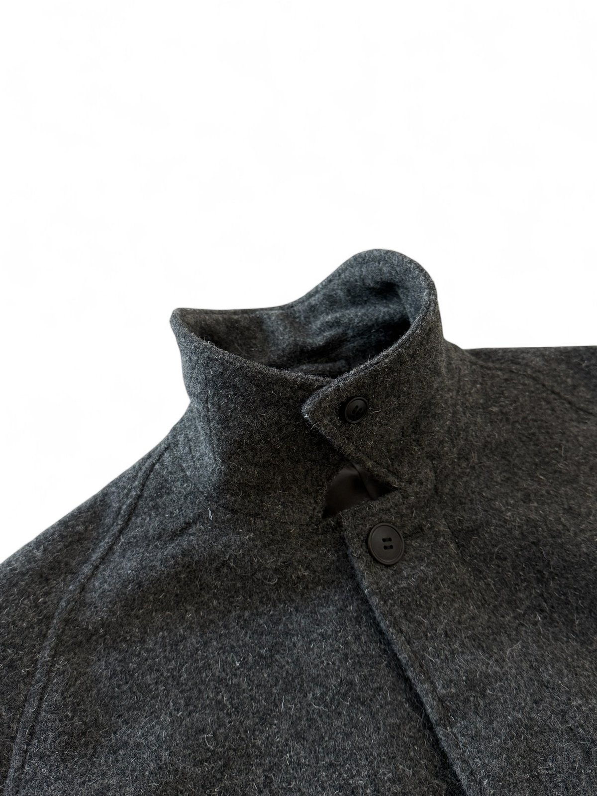 YOKO SAKAMOTO / BAL COLLAR COAT -CHARCOAL GRAY-