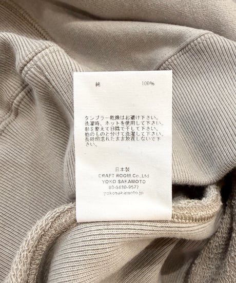 【26SS】 YOKO SAKAMOTO / ATHLETIC SWEATER -BEIGE-