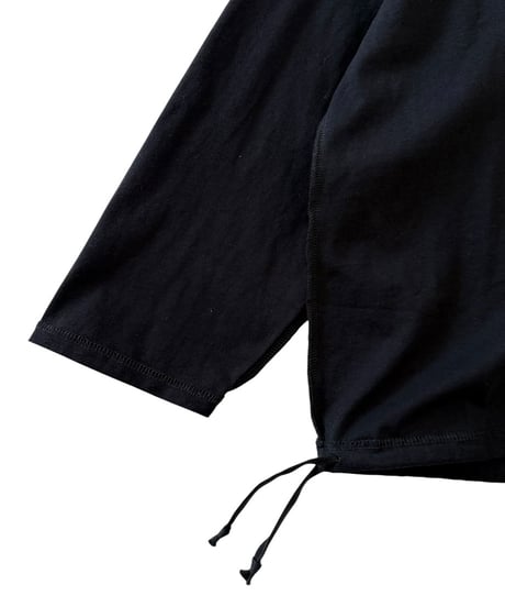 【26SS】 TENHALF / FOOTBALL LONG T-SHIRT -BLACK-