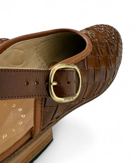 Post Production / FACE Sandals -Mesh Hand dyed cow-