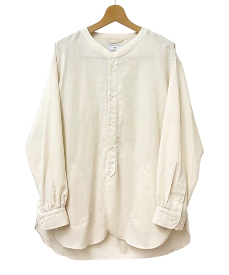 【26SS】 Urig / COTTON RAMIE V-COLLAR SEMI LONG SHIRT LS -KINARI-