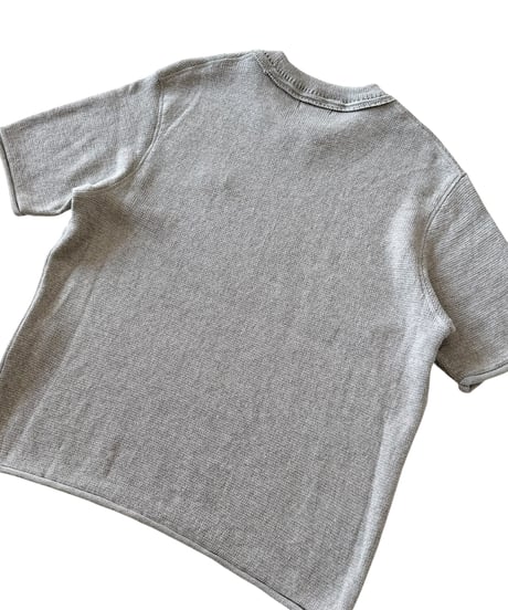 【26SS】 obafer / COTTON KNIT T-SHIRT -GRAY-