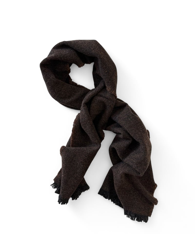 YOKO SAKAMOTO / WOOL LONG SCARF -BROWN- | YURAGI