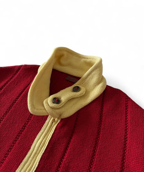 【SALE】 obafer / WOOL ZIP JACKET -RED-