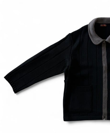 【SALE】 obafer / WOOL ZIP JACKET -BLACK-