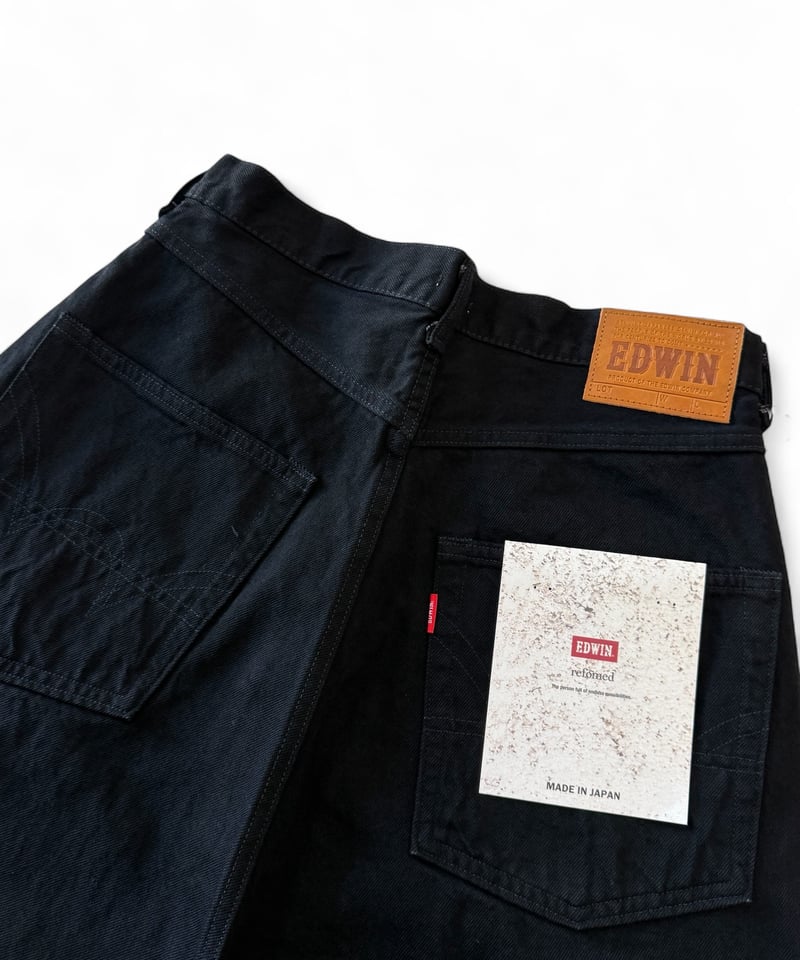 refomed fresh man デニムパンツ　ブラック refomed / FRESH MAN DENIM WIDE PANTS by EDWIN