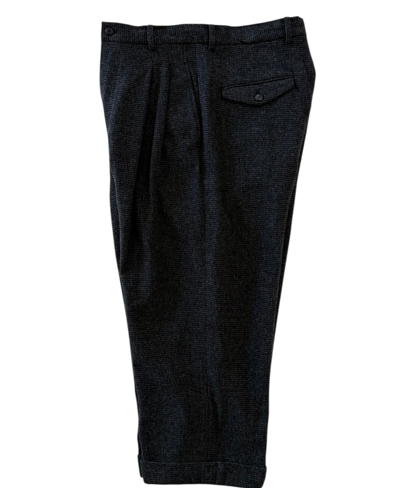 パンツ YOKO SAKAMOTO Double Pleated Trousers M Yoko Sakamoto Double Pleated Wide Easy Pants Black White – Neighbour