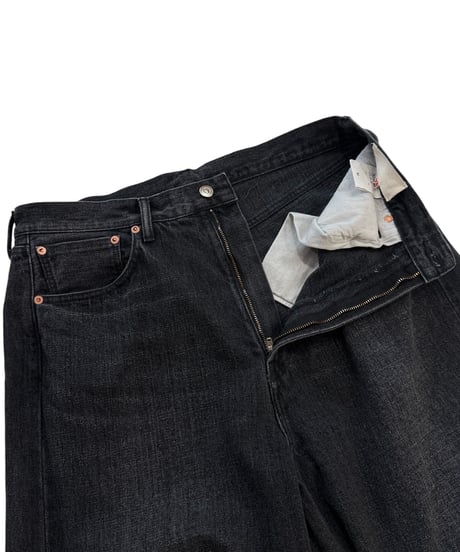 【26SS/残り1点】 YOKO SAKAMOTO / 5POCKET BAGGY PANTS "USED FADE" -FADE BLACK-