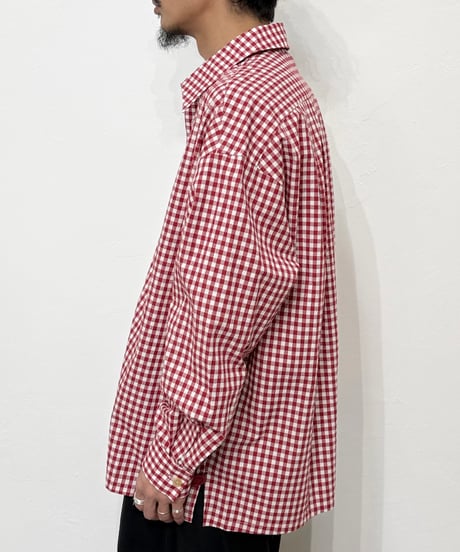 【26SS】 SHINYAKOZUKA / ROOMY SHIRT (ISSUE#8) -RED GINGHAM-