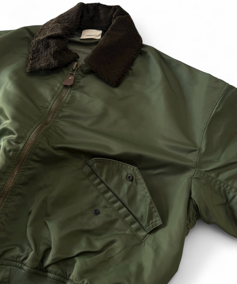 25AW】refomed / CASTRO JAMPER -OLIVE- | YURAGI