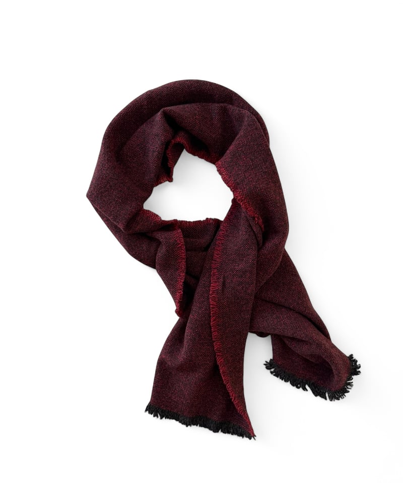 25AW】YOKO SAKAMOTO / WOOL LONG SCARF -RED- | Y