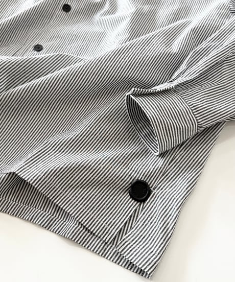 【26SS】 SHINYAKOZUKA / ROOMY SHIRT (ISSUE#8) -BLACK STRIPE-