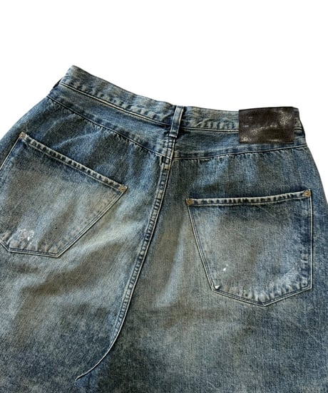 【26SS/残り1点】 refomed / FRESH MAN DENIM WIDE PANTS -PAINT-