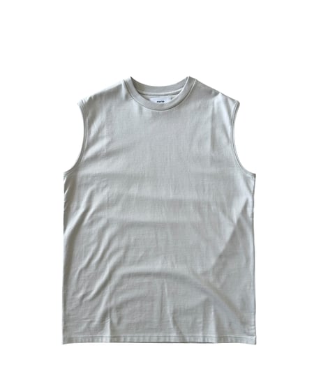 【26SS/残り1点】 marka / 40/2 Organic Cotton Knit Sleeveless Tee -L.Beige-