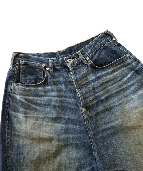 【26SS/残り1点】 refomed / FRESH MAN DENIM WIDE PANTS -USED-