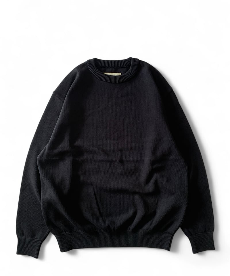 YOKO SAKAMOTO / CREW NECK KNIT -BLACK- | YURAGI YOKO SAKAMOTO / CREW NECK KNIT -BLACK- | YURAGI