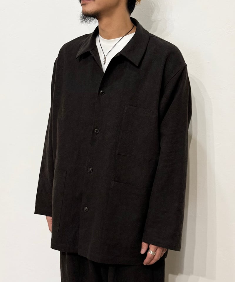 26SS】 YOKO SAKAMOTO / WORK SHIRT -BROWN- | YURAGI