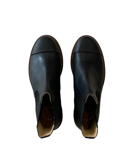 Post Production / Hunt-Boots -Embossed Vachetta -BLACK-