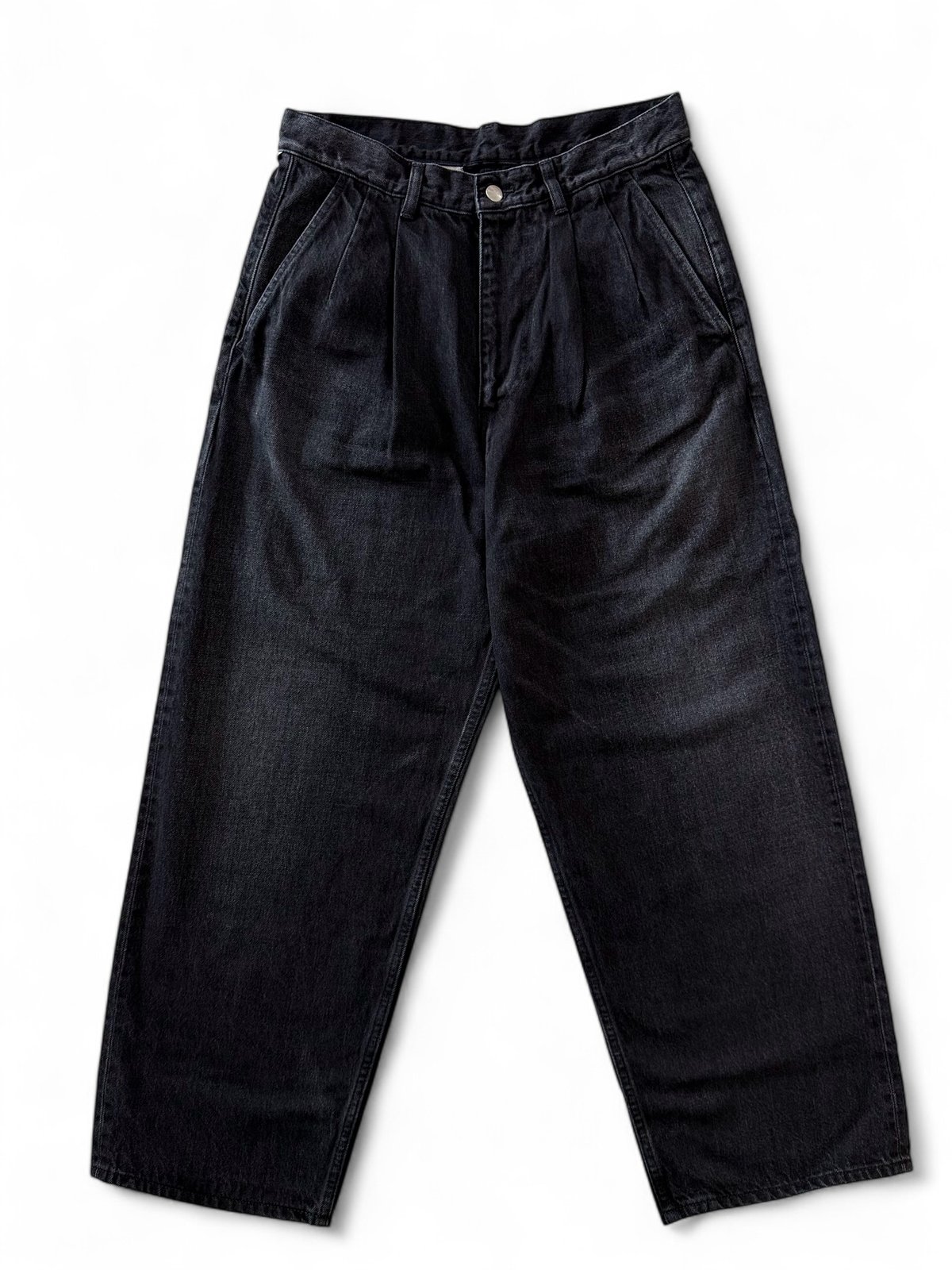 Graphpaper / Selvage Denim Two Tuck Pants -BLAC