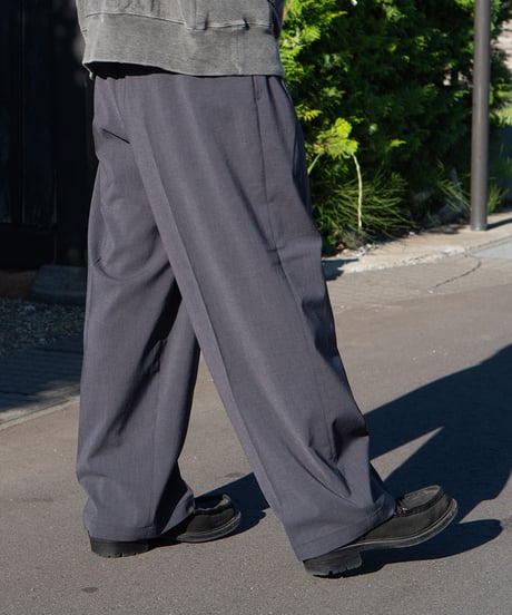 【26SS】 YOKO SAKAMOTO / DOUBLE PLEATED TROUSERS -CHARCOAL GRAY-