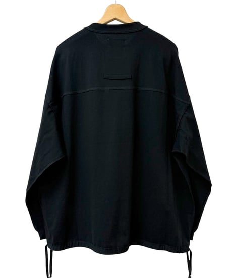【26SS】 TENHALF / FOOTBALL LONG T-SHIRT -BLACK-