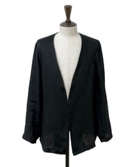 【26SS/残り1点】 marka / Linen Gauze Double Cloth / Minimalist Jacket -Black-