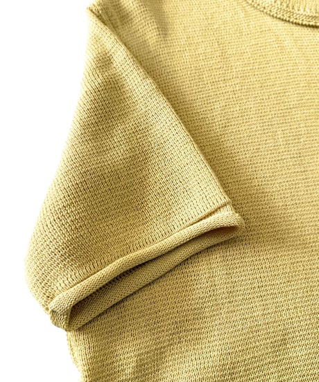 【26SS】 obafer / COTTON KNIT T-SHIRT -YELLOW-