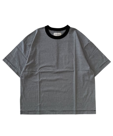 MARKAWARE / ORGANIC SUPIMA BORDER COMFORT FIT Tee -WHITE-