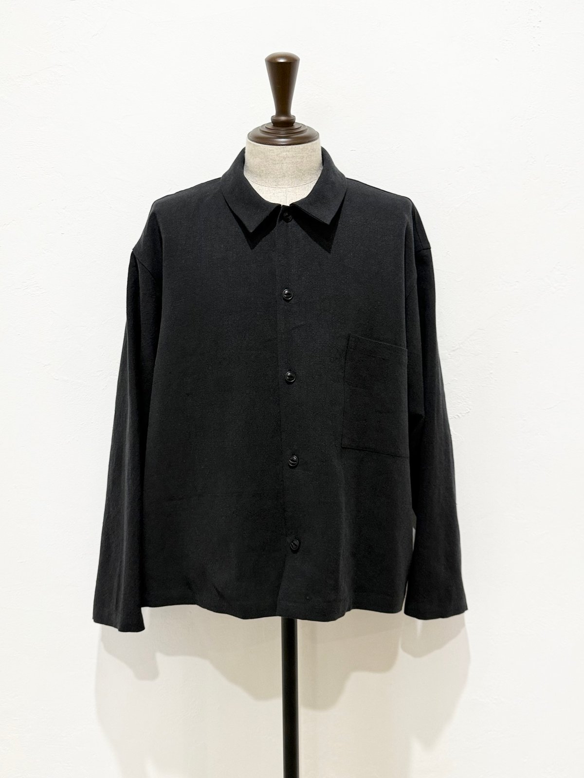 26SS】 YOKO SAKAMOTO / WORK BLOUSE -BLACK- | YU