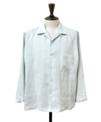 【26SS】 MARKAWARE/ Hemp Shirting Comfort Fit Open Collar Shirt -Ice-