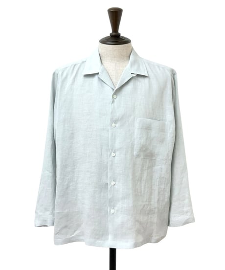 【26SS】 MARKAWARE/ Hemp Shirting Comfort Fit Open Collar Shirt -Ice-