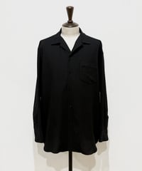【26SS】 YOKO SAKAMOTO / OPEN COLLAR SHIRT -BLACK-