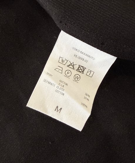 【26SS】 YOKO SAKAMOTO / 2B JACKET -BLACK-