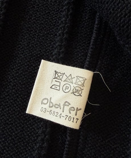 【SALE】 obafer / WOOL ZIP JACKET -BLACK-